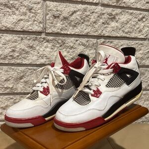 Air Jordan Sneakers - White, Red, Black